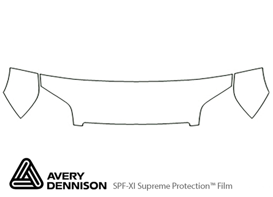 Ford Transit Connect 2010-2013 Avery Dennison Clear Bra Hood Paint Protection Kit Diagram