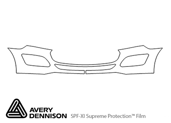 Ford Transit Connect 2014-2018 Avery Dennison Clear Bra Bumper Paint Protection Kit Diagram