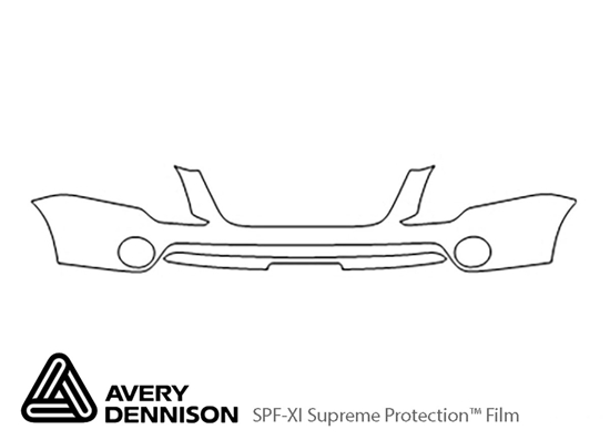 GMC Acadia 2007-2012 Avery Dennison Clear Bra Bumper Paint Protection Kit Diagram