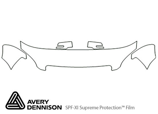 GMC Acadia 2007-2012 Avery Dennison Clear Bra Hood Paint Protection Kit Diagram