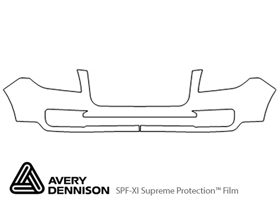 GMC Acadia 2013-2016 Avery Dennison Clear Bra Bumper Paint Protection Kit Diagram