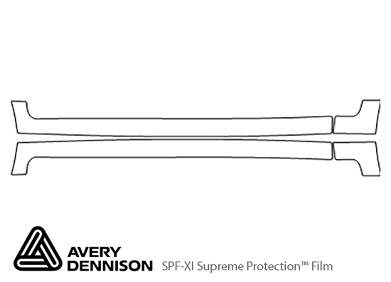 GMC Acadia 2013-2016 Avery Dennison Clear Bra Door Cup Paint Protection Kit Diagram