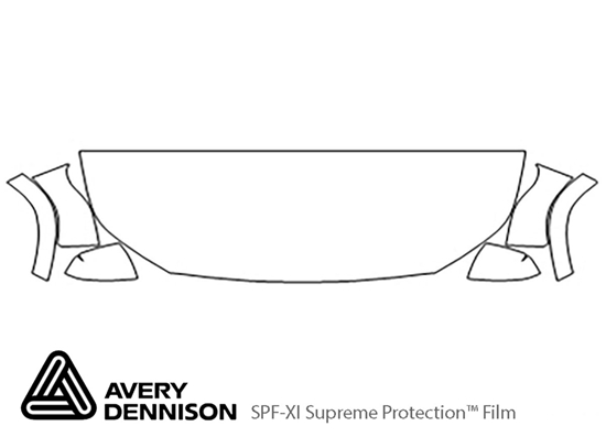 GMC Acadia 2017-2019 Avery Dennison Clear Bra Hood Paint Protection Kit Diagram