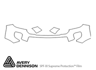 GMC Canyon 2015-2020 Avery Dennison Clear Bra Bumper Paint Protection Kit Diagram