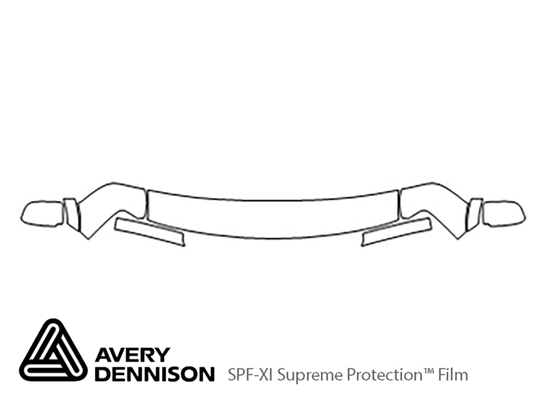 GMC Safari 1996-2002 Avery Dennison Clear Bra Hood Paint Protection Kit Diagram