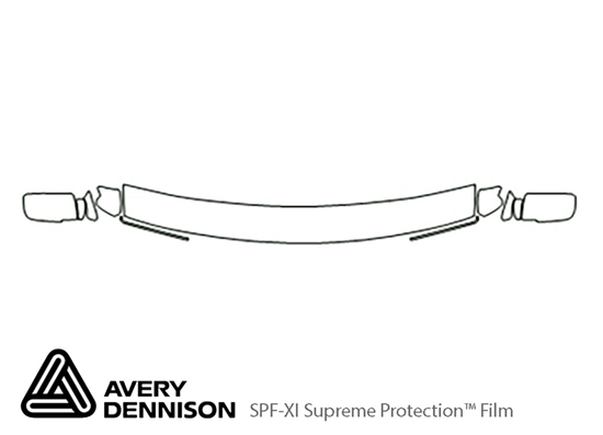 GMC Sierra 1996-1999 Avery Dennison Clear Bra Hood Paint Protection Kit Diagram