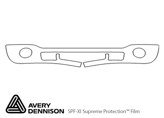 GMC Sierra 2001-2006 Avery Dennison Clear Bra Bumper Paint Protection Kit Diagram