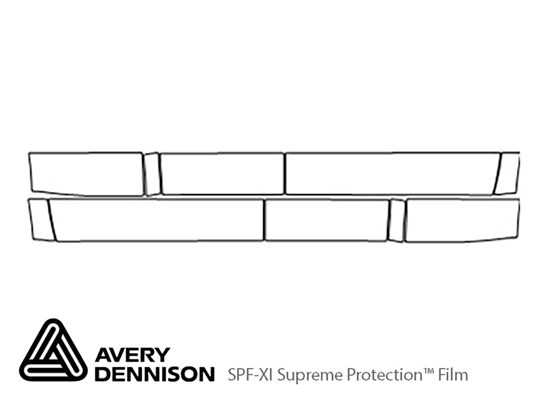 GMC Sierra 2007-2011 Avery Dennison Clear Bra Door Cup Paint Protection Kit Diagram