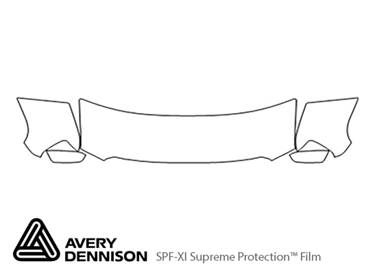 GMC Sierra 2014-2018 Avery Dennison Clear Bra Hood Paint Protection Kit Diagram