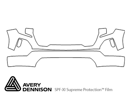 GMC Sierra 2019-2021 Avery Dennison Clear Bra Bumper Paint Protection Kit Diagram