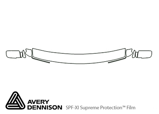 GMC Suburban 1992-1999 Avery Dennison Clear Bra Hood Paint Protection Kit Diagram