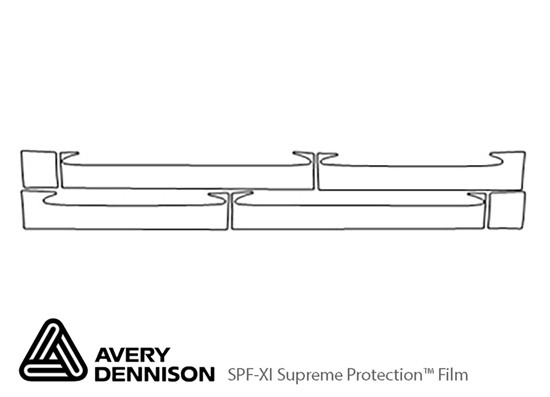 GMC Terrain 2016-2017 Avery Dennison Clear Bra Door Cup Paint Protection Kit Diagram