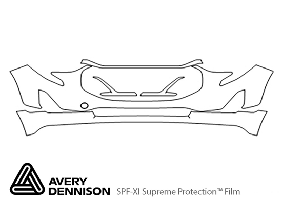 GMC Terrain 2018-2021 Avery Dennison Clear Bra Bumper Paint Protection Kit Diagram