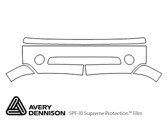 GMC Yukon 2001-2006 Avery Dennison Clear Bra Bumper Paint Protection Kit Diagram