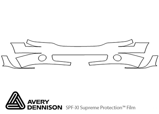 GMC Yukon 2007-2014 Avery Dennison Clear Bra Bumper Paint Protection Kit Diagram