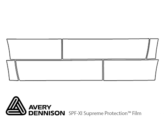 GMC Yukon 2007-2014 Avery Dennison Clear Bra Door Cup Paint Protection Kit Diagram