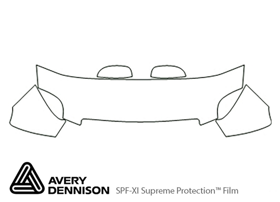 GMC Yukon 2007-2014 Avery Dennison Clear Bra Hood Paint Protection Kit Diagram