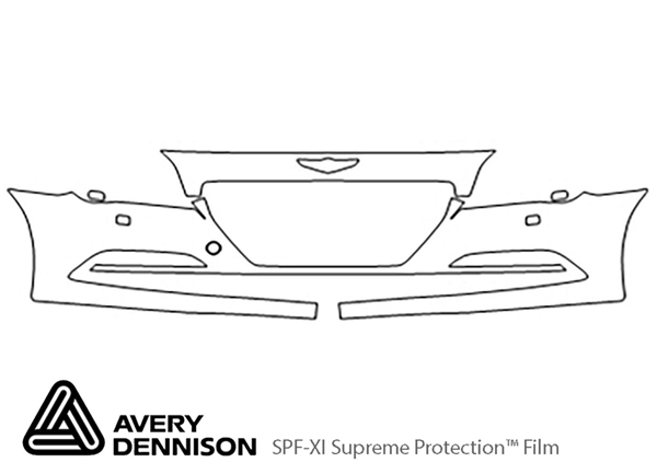 ##LONGDESCRIPTIONNAME2## Avery Dennison Clear Bra Bumper Paint Protection Kit Diagram