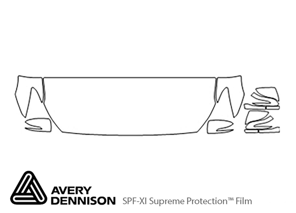 ##LONGDESCRIPTIONNAME2## Avery Dennison Clear Bra Hood Paint Protection Kit Diagram