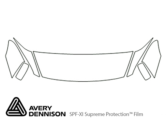 Honda Accord 2003-2007 Avery Dennison Clear Bra Hood Paint Protection Kit Diagram