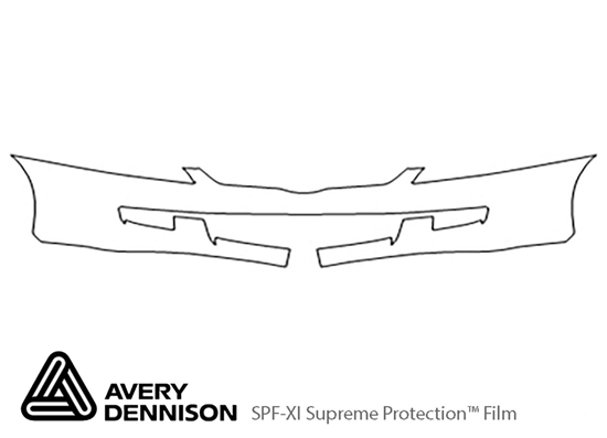 Honda Accord 2006-2007 Avery Dennison Clear Bra Bumper Paint Protection Kit Diagram