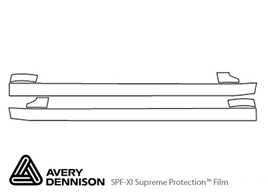 Honda Accord 2006-2007 Avery Dennison Clear Bra Door Cup Paint Protection Kit Diagram