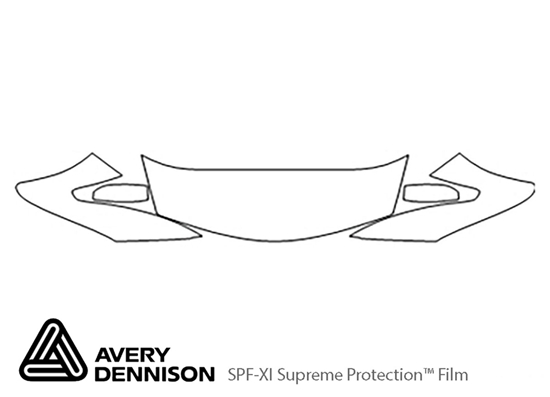 Honda Accord 2008-2012 Avery Dennison Clear Bra Hood Paint Protection Kit Diagram