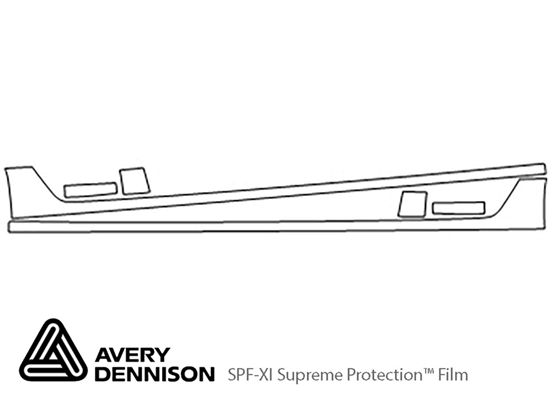 Honda Accord 2008-2012 Avery Dennison Clear Bra Door Cup Paint Protection Kit Diagram