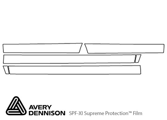 Honda CR-V 2007-2011 Avery Dennison Clear Bra Door Cup Paint Protection Kit Diagram