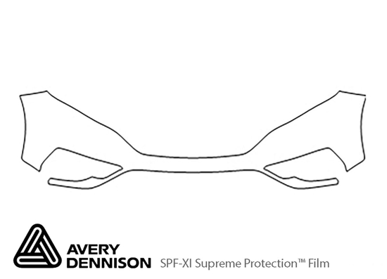 Honda CR-V 2012-2014 Avery Dennison Clear Bra Bumper Paint Protection Kit Diagram