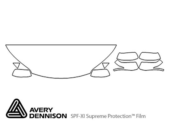 Honda CR-V 2012-2016 Avery Dennison Clear Bra Hood Paint Protection Kit Diagram