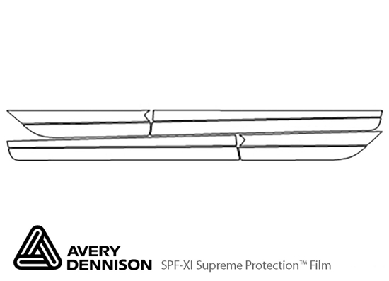 Honda Civic 2006-2011 Avery Dennison Clear Bra Door Cup Paint Protection Kit Diagram