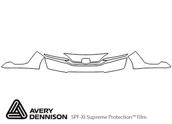 Honda Clarity 2018-2021 Avery Dennison Clear Bra Bumper Paint Protection Kit Diagram