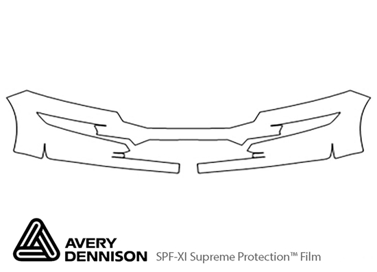 Honda Crosstour 2010-2012 Avery Dennison Clear Bra Bumper Paint Protection Kit Diagram