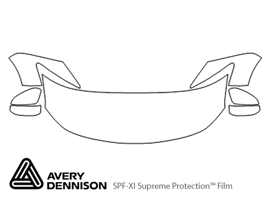 Honda Crosstour 2010-2014 Avery Dennison Clear Bra Hood Paint Protection Kit Diagram