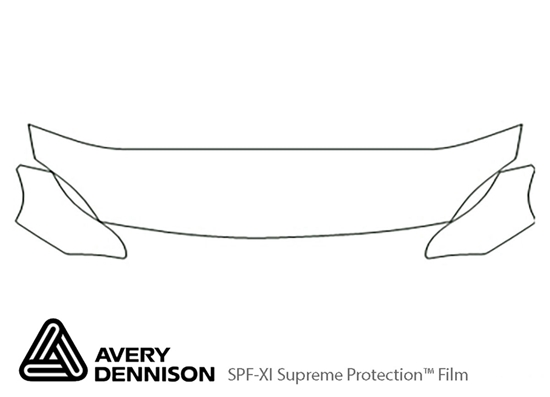 Honda Del Sol 1993-1997 Avery Dennison Clear Bra Hood Paint Protection Kit Diagram