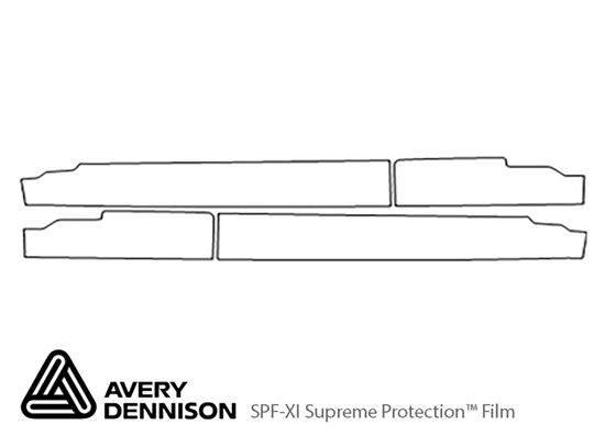 Honda Element 2003-2008 Avery Dennison Clear Bra Door Cup Paint Protection Kit Diagram