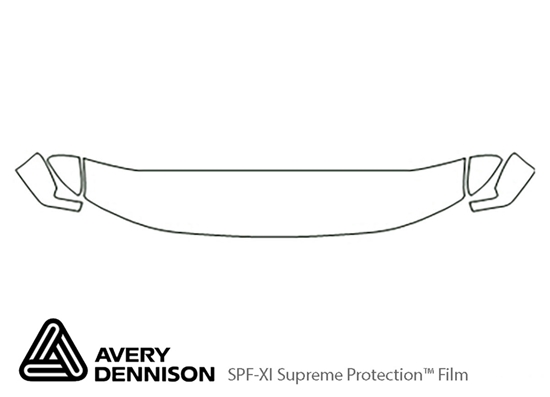 Honda Element 2003-2008 Avery Dennison Clear Bra Hood Paint Protection Kit Diagram