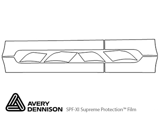 Honda Element 2003-2008 Avery Dennison Clear Bra Door Cup Paint Protection Kit Diagram