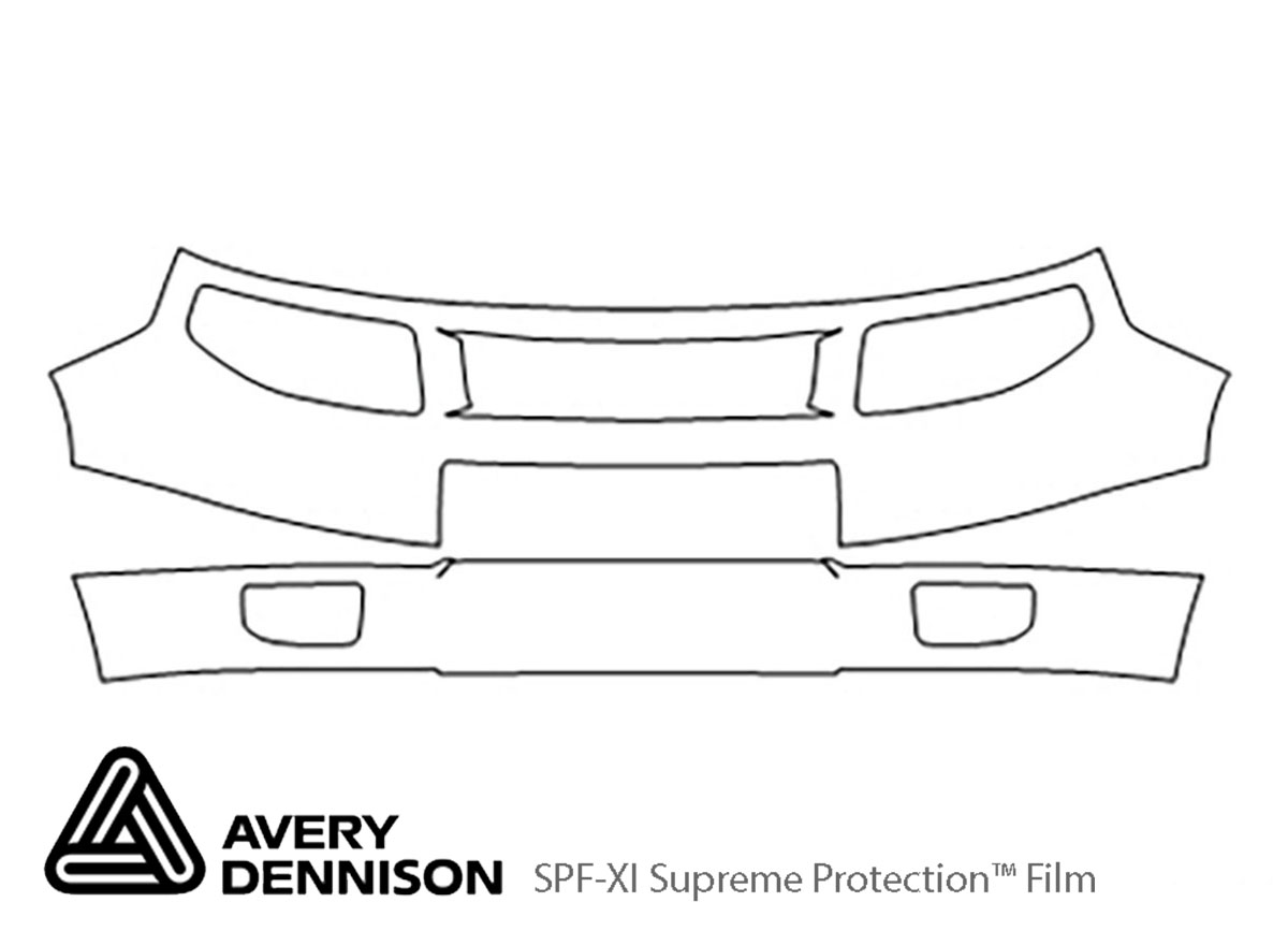 ##LONGDESCRIPTIONNAME2## Avery Dennison Clear Bra Bumper Paint Protection Kit Diagram