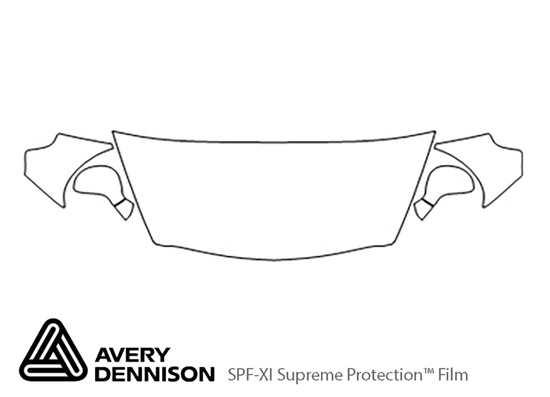 Honda Fit 2007-2008 Avery Dennison Clear Bra Hood Paint Protection Kit Diagram