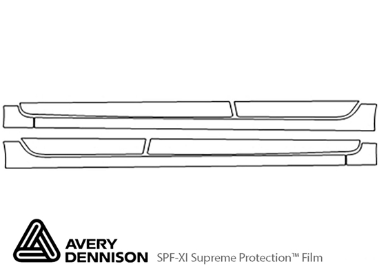 Honda Fit 2015-2016 Avery Dennison Clear Bra Door Cup Paint Protection Kit Diagram