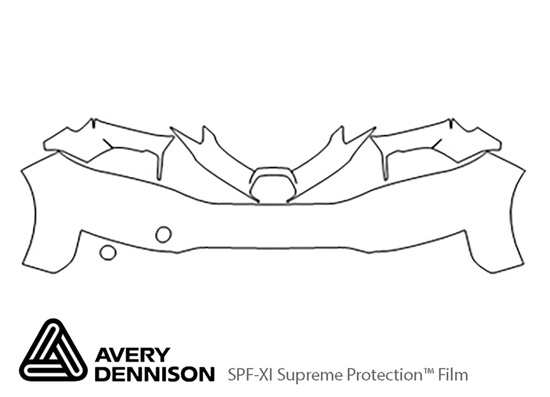 Honda Fit 2015-2017 Avery Dennison Clear Bra Bumper Paint Protection Kit Diagram