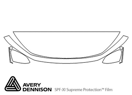 Honda Insight 2019-2022 Avery Dennison Clear Bra Hood Paint Protection Kit Diagram