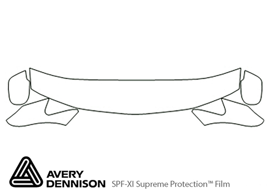 Honda Odyssey 1999-2004 Avery Dennison Clear Bra Hood Paint Protection Kit Diagram