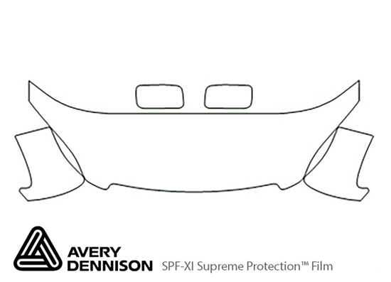 Honda Odyssey 2005-2007 Avery Dennison Clear Bra Hood Paint Protection Kit Diagram