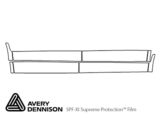 Honda Odyssey 2011-2013 Avery Dennison Clear Bra Door Cup Paint Protection Kit Diagram