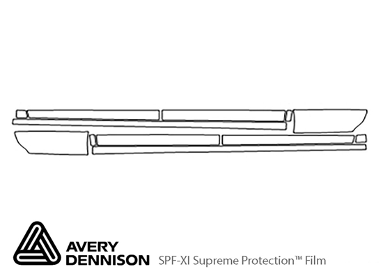 Honda Odyssey 2018-2024 Avery Dennison Clear Bra Door Cup Paint Protection Kit Diagram