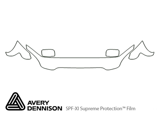 Honda Pilot 2003-2005 Avery Dennison Clear Bra Hood Paint Protection Kit Diagram