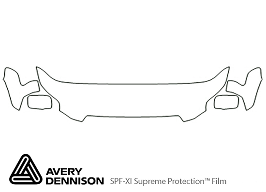 Honda Pilot 2006-2008 Avery Dennison Clear Bra Hood Paint Protection Kit Diagram